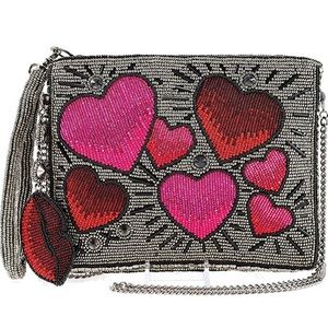 Mary Frances Crossbody wristlet beaded handbag